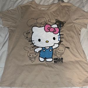 Tan Hello Kitty (sanrio) t shirt